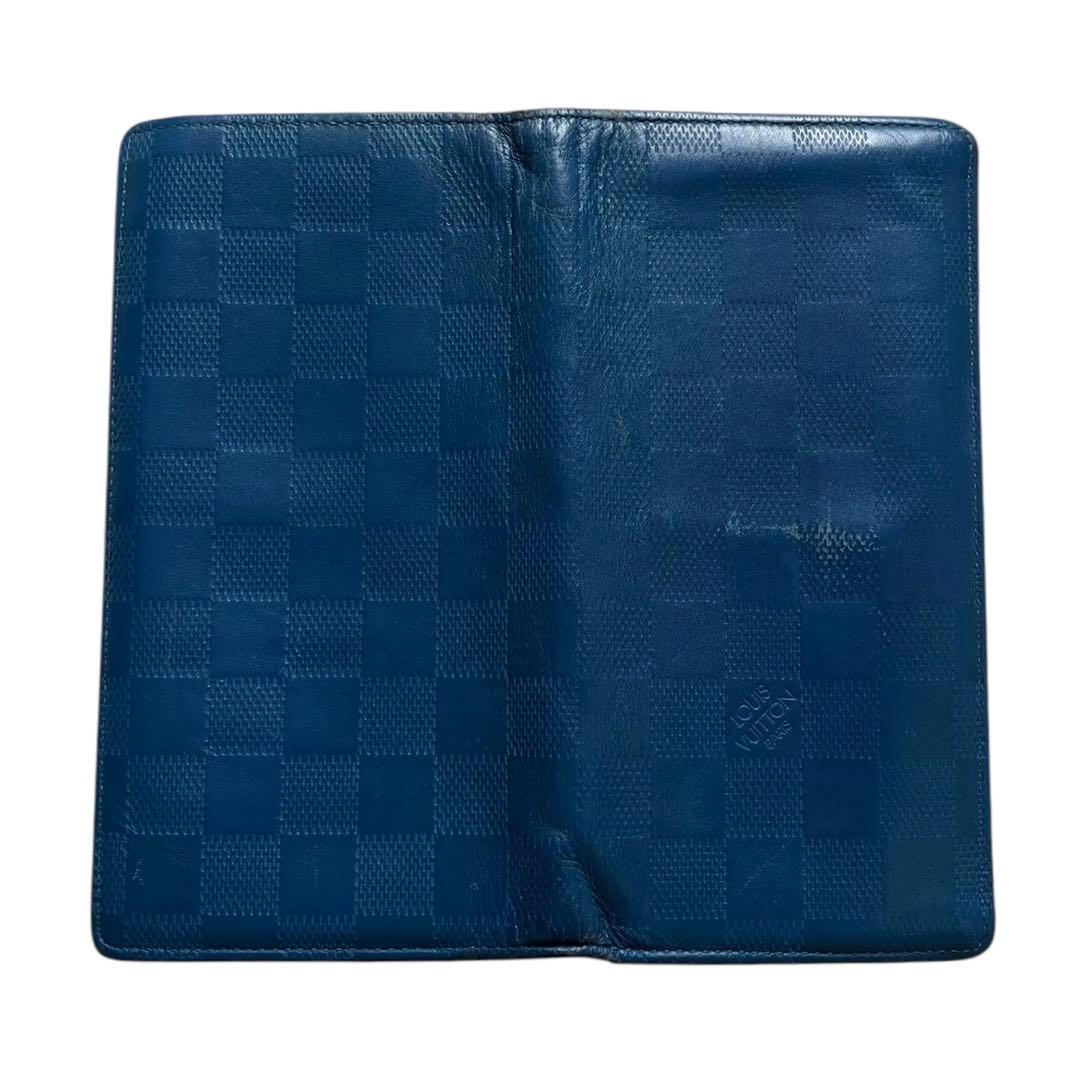 LOUIS VUITTON ダミエ アンフィニ ポルトフォイユ ブラザ ブルー