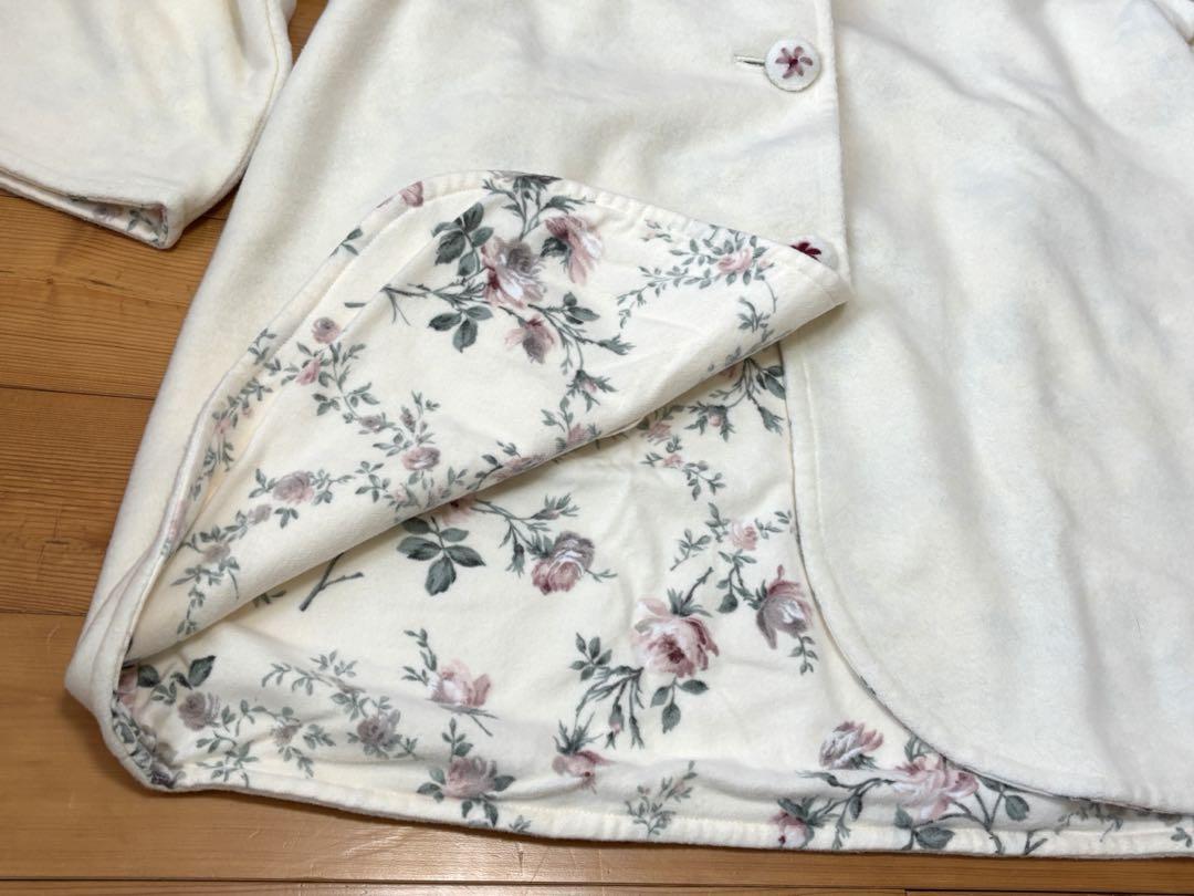 美品 IKUKO イクコ リバーシブルカーディガン ルームウェア 部屋着羽織り