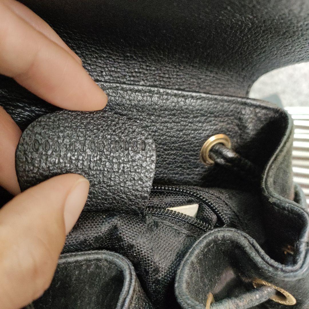 GUCCI 黒 スエード バンブーハンドル リュック