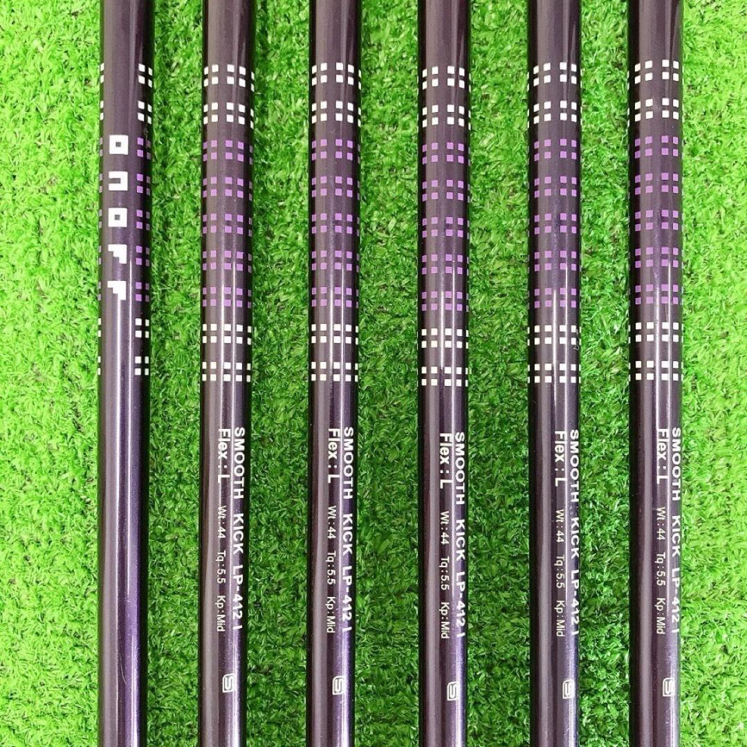 Onoff - ソ09★オノフ 6本レディースアイアンセット L LP-412I ONOFF 紫 ソ09☆オノフ 6本レディースアイアンセット L LP-412I ONOFF 紫