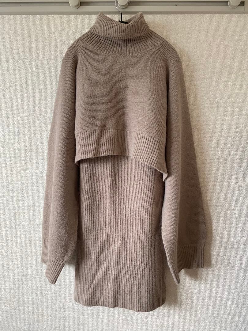 ACYMミニタートルニットワンピース　セットアップ