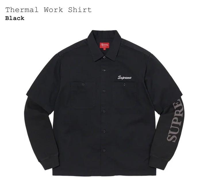 お金を節約 好評 シュプリーム Supreme Thermal Work Shirt frogtownpottery.com frogtownpottery.com