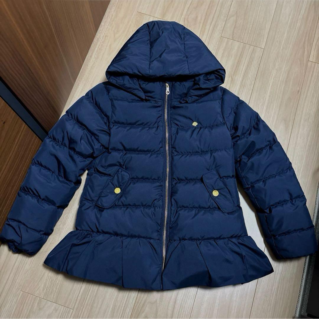 【美品・特価!】ケイトスペードキッズ ペプラムダウン、ネイビー、150 【美品・特価!】ケイトスペードキッズ ペプラムダウン、ネイビー、150