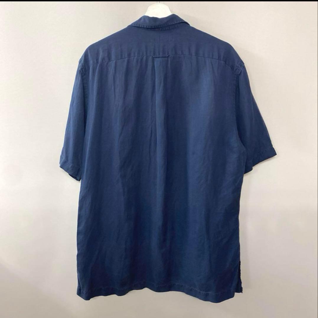 90s Polo by Ralph Lauren シルク×リネンシャツM Polo By Ralph Lauren WWW_HOMU-JOURNEY_COM