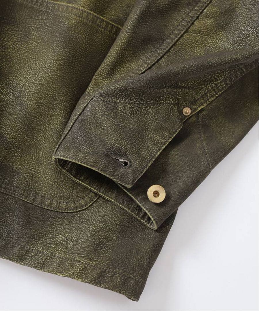 J.S.Homestead / フロック レザー カバーオール Mサイズ J.S.Homestead / フロック レザー カバーオール Mサイズ