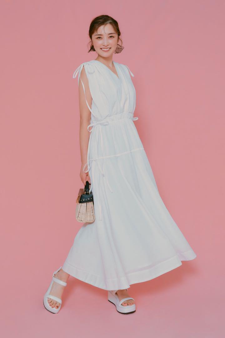 美品♡ CELFORD 【2024年モデル】リボンノースリーブワンピース