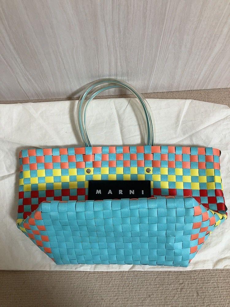 定番　MARNI マルニ カラフル　マルチカラー　かごバッグ ハンドバッグ