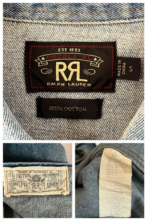 超激得2022 RRL コンチョボタン エイジング加工 デニムウエスタンシャツ UhRfX-m60494673177 通販超激安