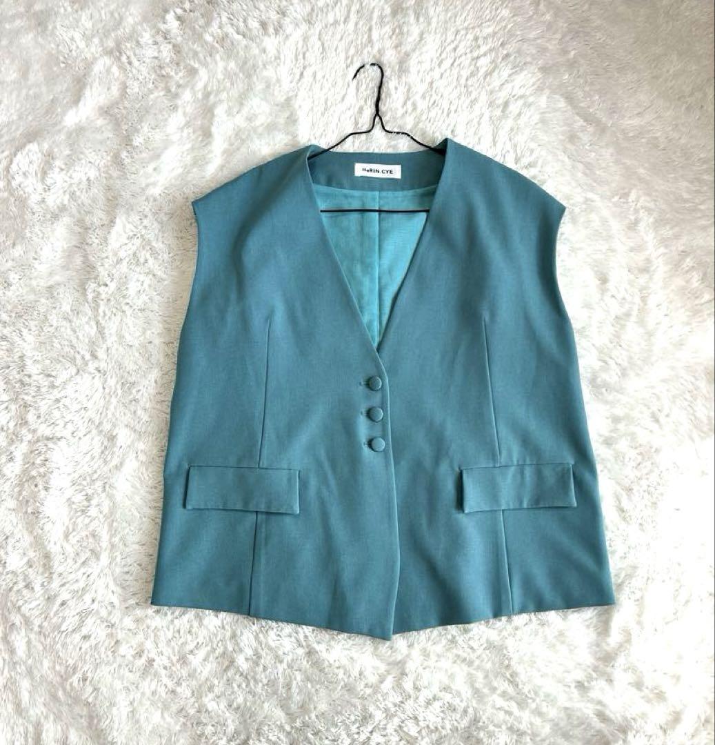 ★美品★ HeRIN.CYE Easy vest - BLUE ベスト ブルー