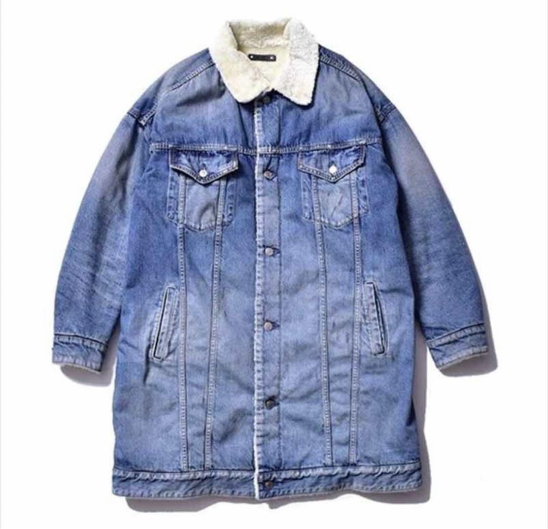 win7031　MINEDENIM BIG BOA DENIM COAT