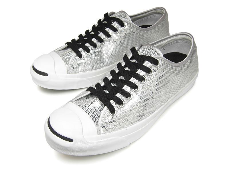新品 コンバース ジャックパーセル スパンコール SPANGLE 25.5cm銀 画像16