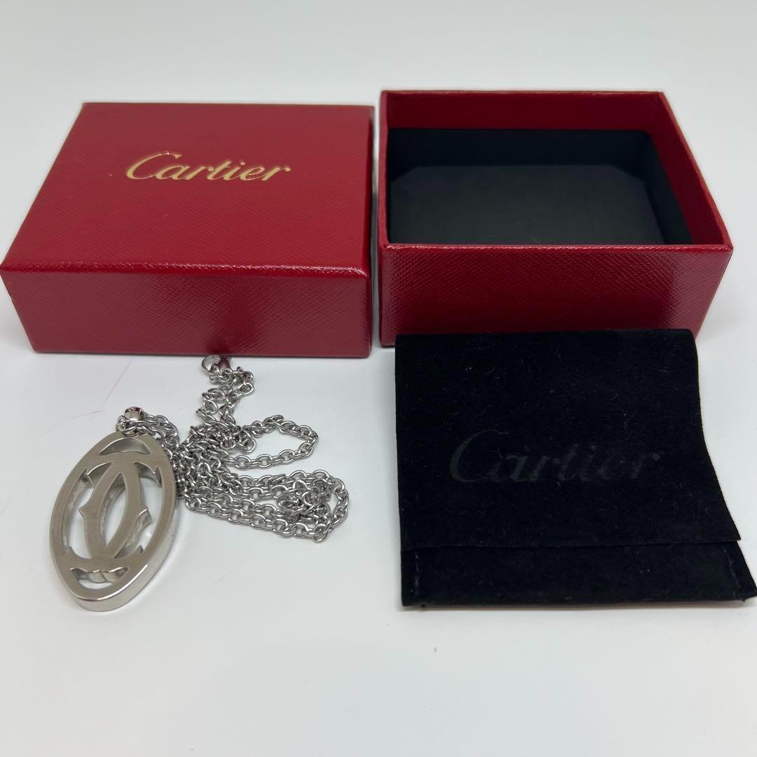 カルティエ 2c ロゴ ネックレス シルバー 026939.