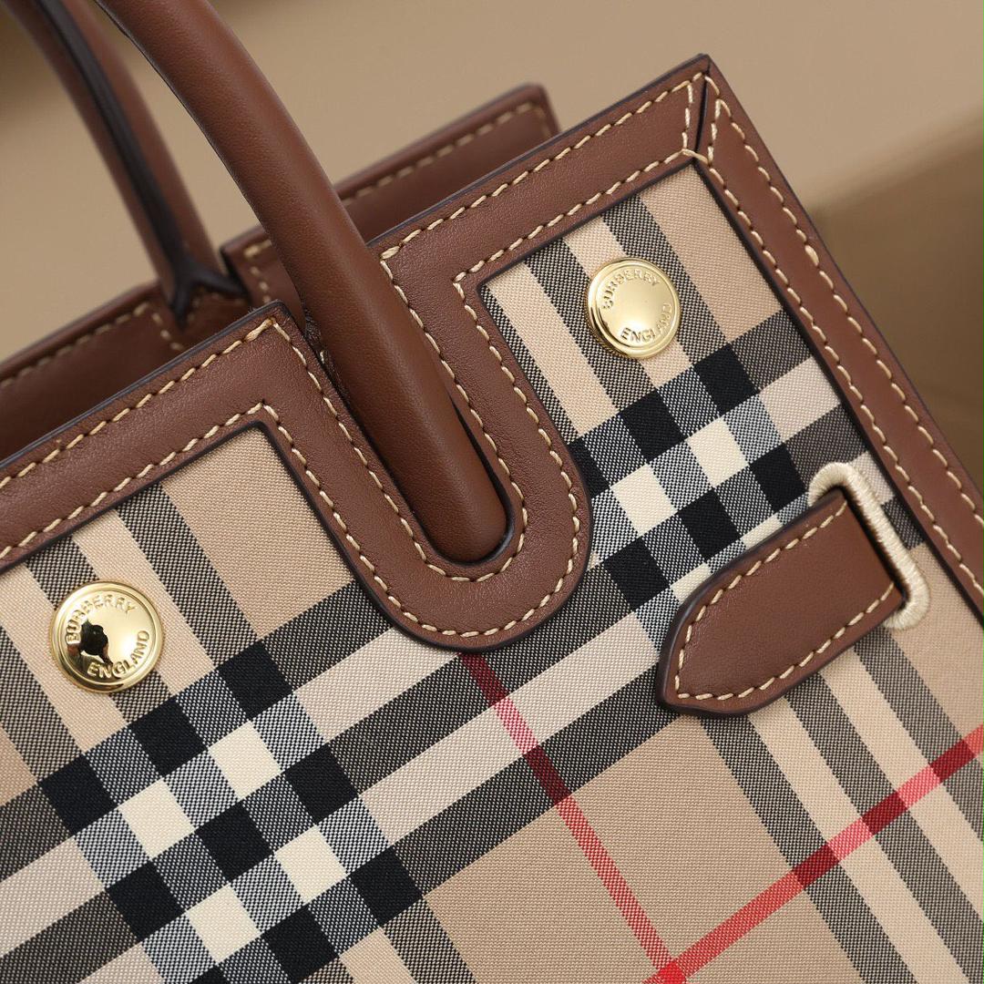 BURBERRYバーバリーのチェック柄ハンドバッグショルダーバッグ 画像4