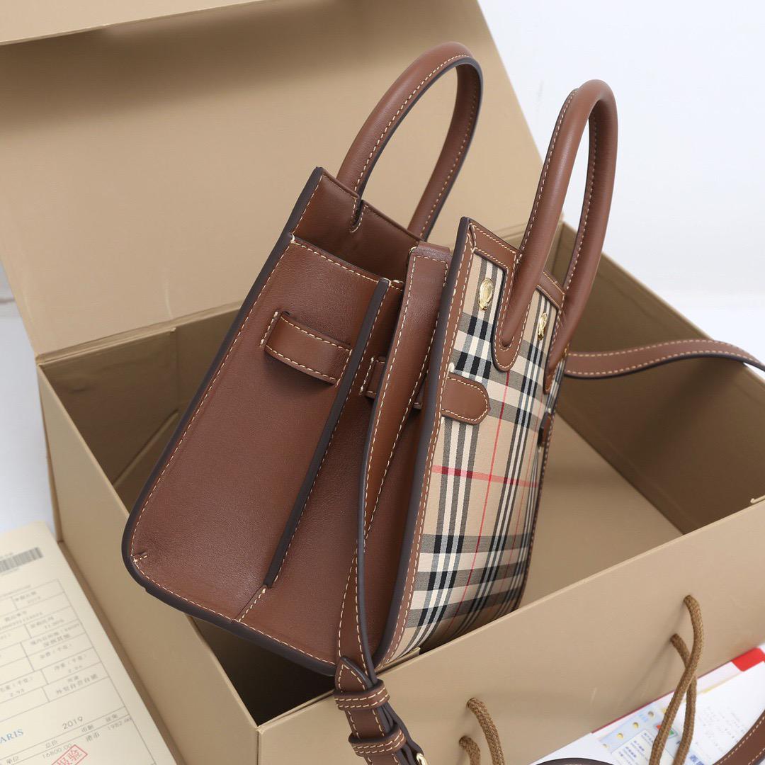 BURBERRYバーバリーのチェック柄ハンドバッグショルダーバッグ 画像5