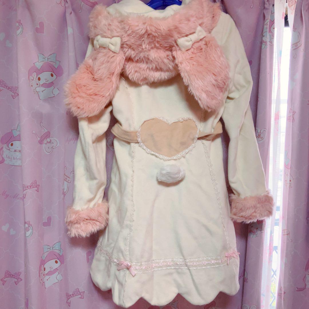 ♡ディアマイラブ マイメロディコラボ 耳付きロングコート♡