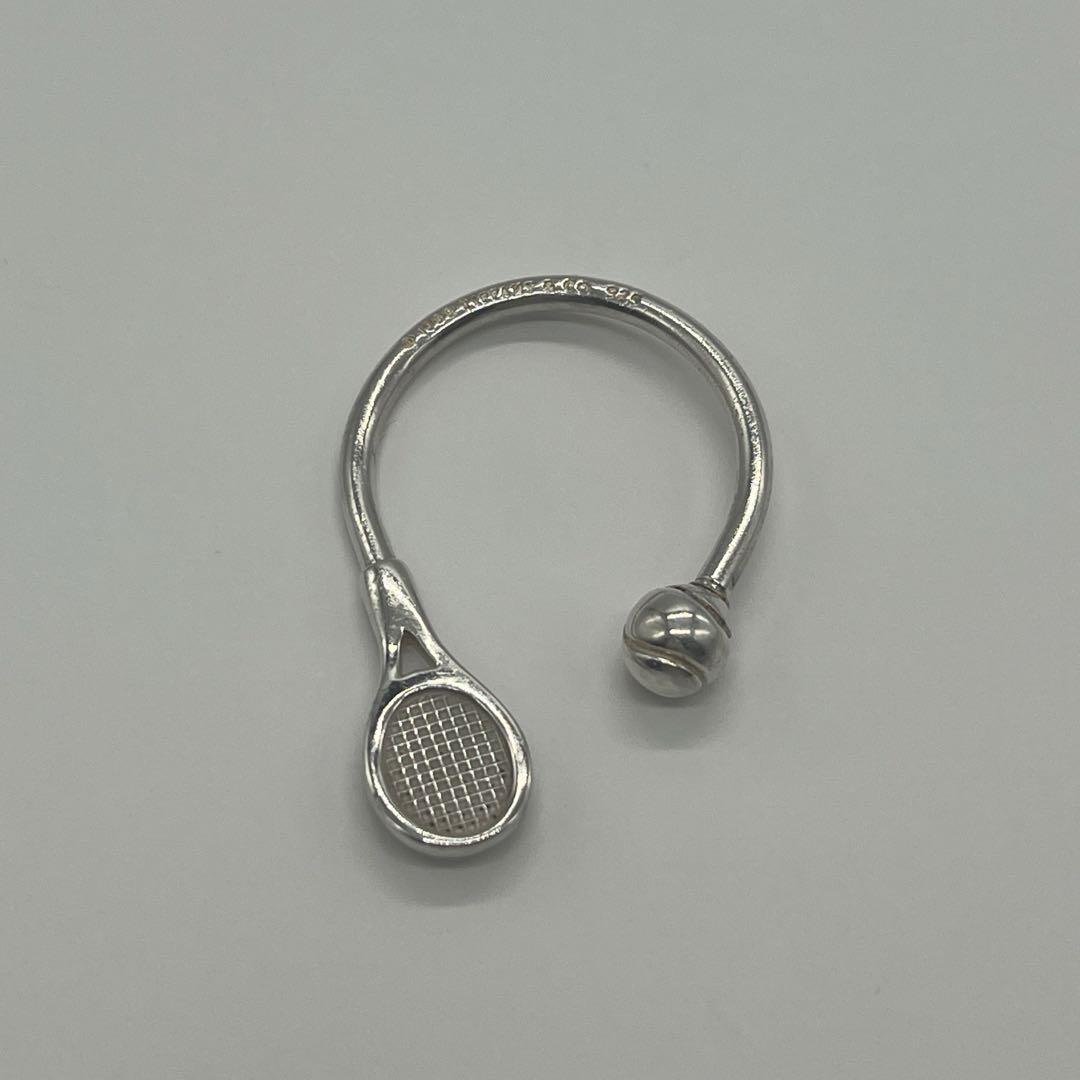 ティファニー TIFFANY&CO テニスラケット ボール モチーフ キーリング
