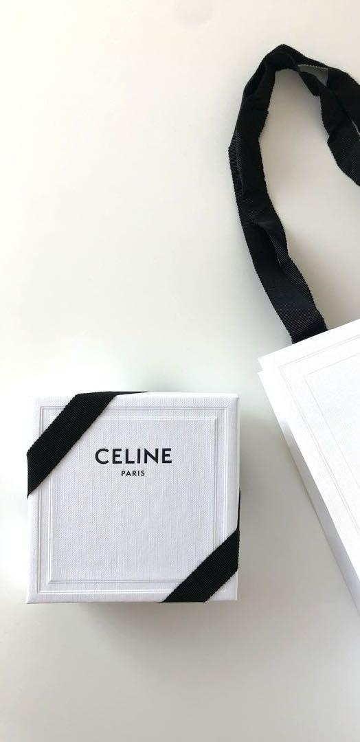CELINE ゴールドピアス 専用ケース付き 美品!箱専用ケース付!CELINEセリーヌトリオンフゴールドピアス