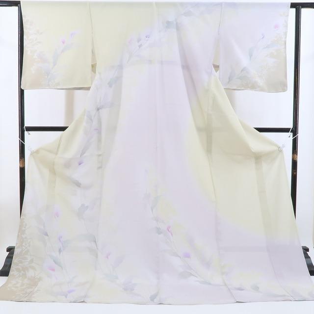新品 絽 カラー 夏着物 正絹 仕付け糸付 トールサイズ 訪問着 3651