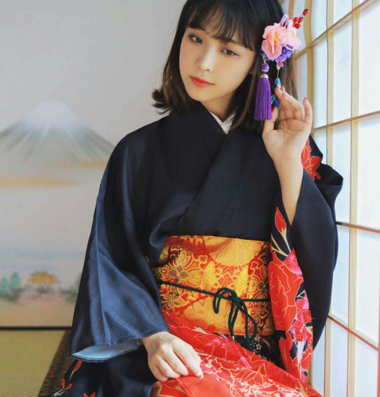 A18桜の美しさ四季に通用する着物振袖の定位の印花の着物のしわに抗けて伝統を免れ 画像6