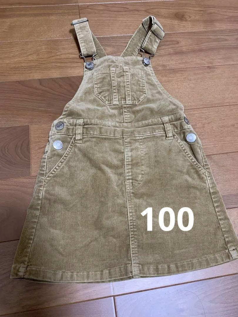 グローバルワーク コーデュロイジャンパースカート100
