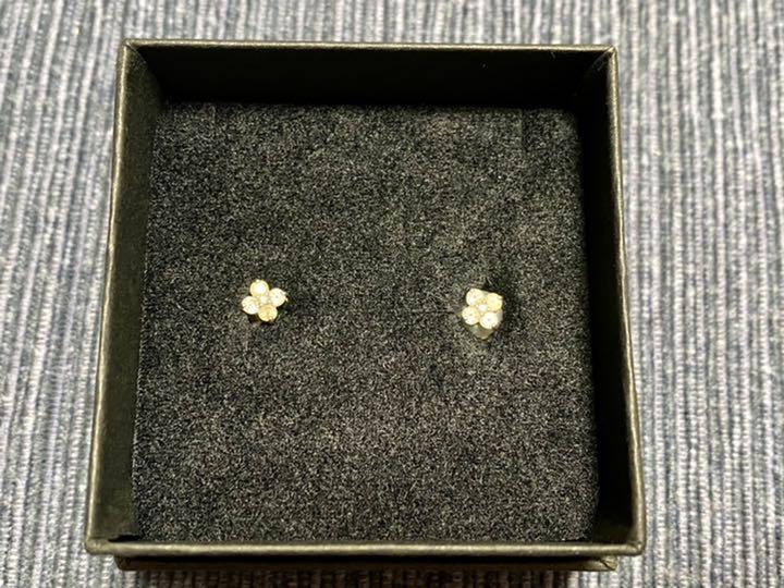 新作100%新品 ヴァンドーム青山 K10 ホワイトゴールド ホワイトトパーズ ピアス LSViF-m60518005560 新作