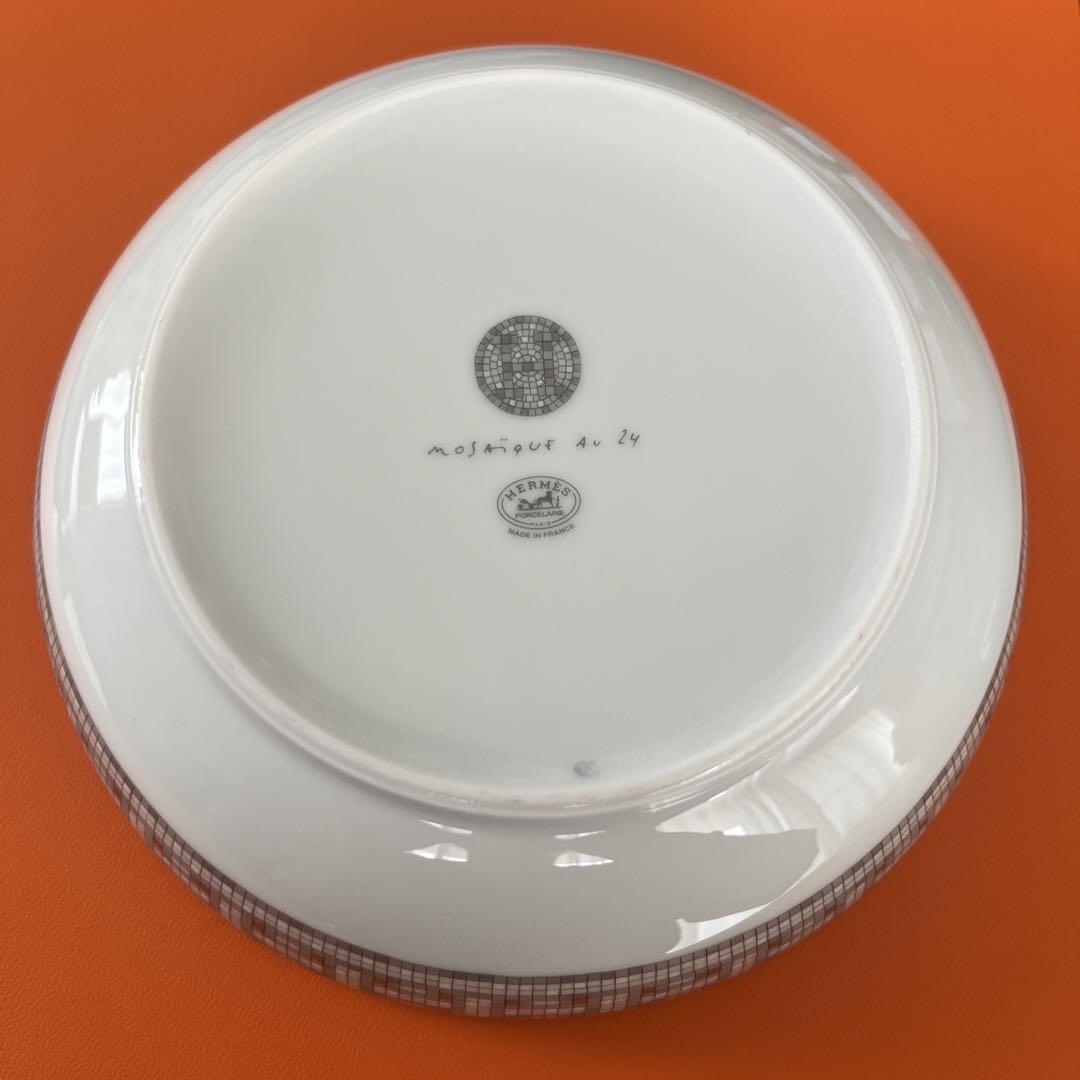 HERMES エルメス モザイク 24 プラチナ パンプレート 2枚 新品 皿