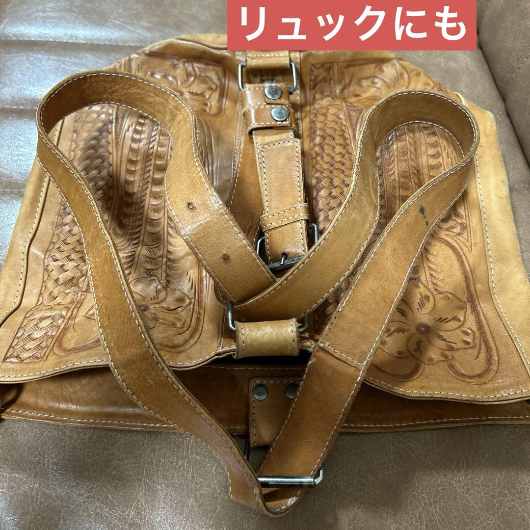 All Lleather オールレザー 本革 カービング 肩掛け 2ウェイ仕様