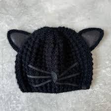 カールラガーフェルド ニット キャップ ブラック KARL LAGERFELD