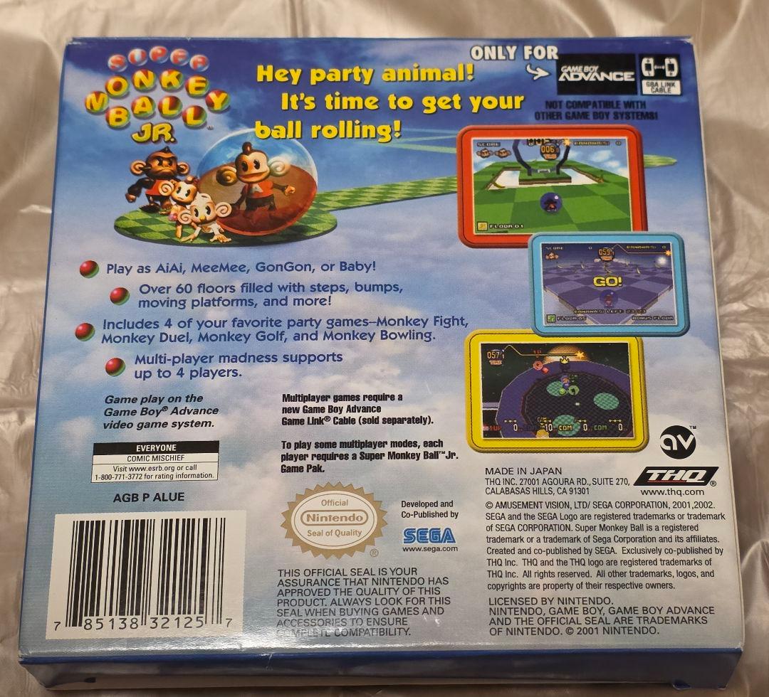 スーパーモンキーボール ゲームボーイアドバンス 米国版 セガ スーパーモンキーボール ゲームボーイアドバンス 米国版 セガ