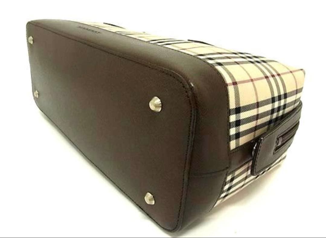 美品✨ BURBERRY ボストンバッグ ブラウン ノバチェック