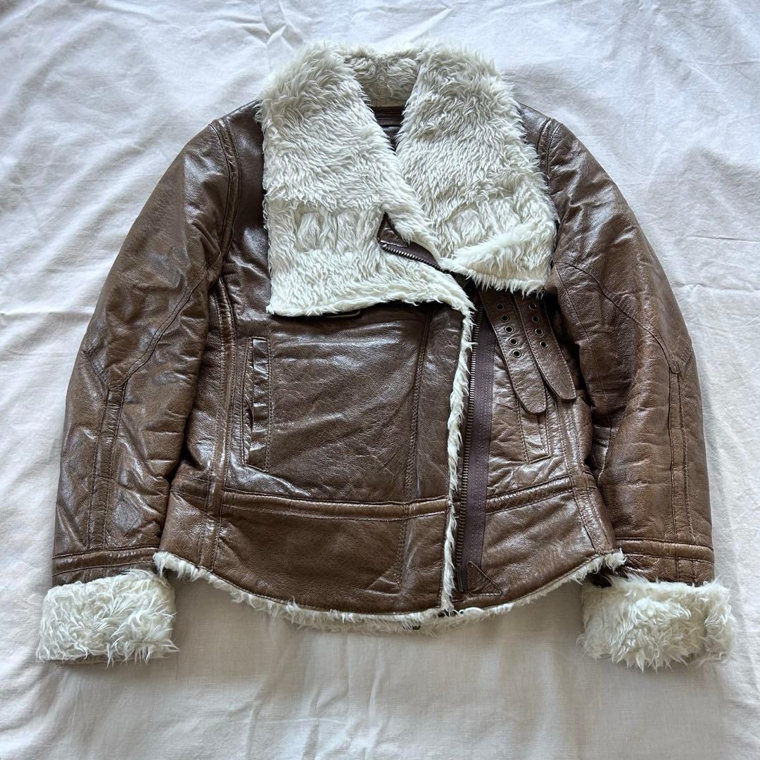 goa レザージャケット 本革 y2k 平成 ゴア グランジ ボア SIZE goa