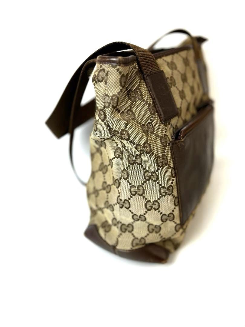 GUCCI グッチ GGキャンバス トートバッグ ブラウン ベージュ