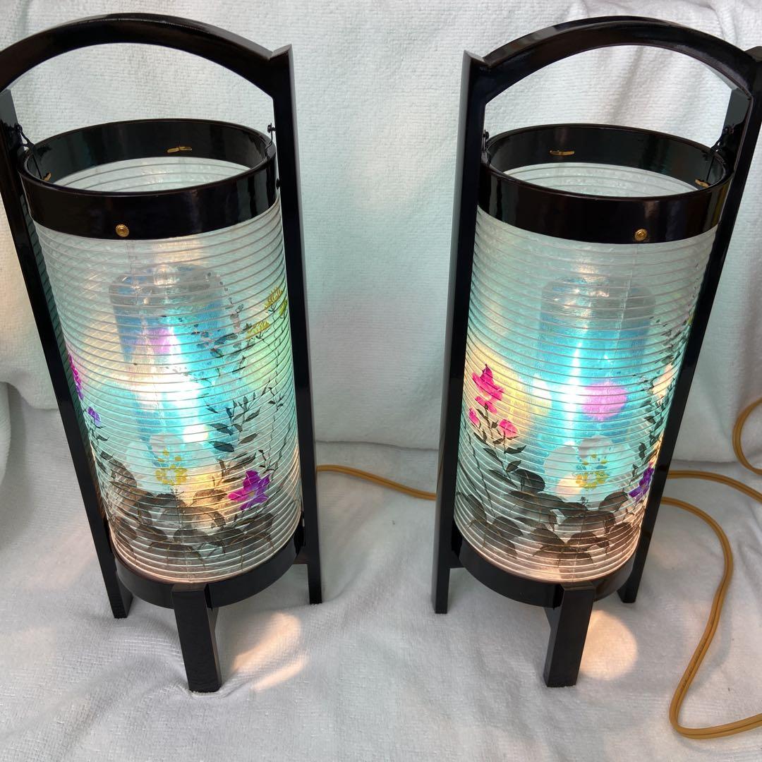 花柄電気提灯 2個セット