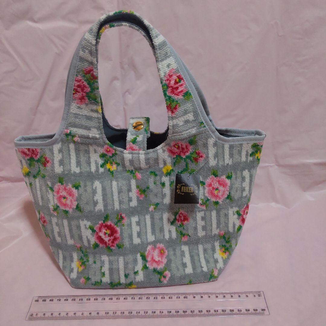 フェイラー トートバッグ 花 グレー 新品未使用 画像1
