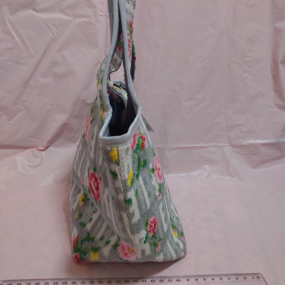 フェイラー トートバッグ 花 グレー 新品未使用 画像3