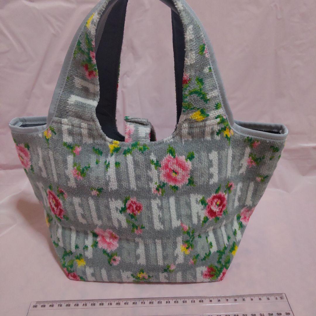 フェイラー トートバッグ 花 グレー 新品未使用 画像4