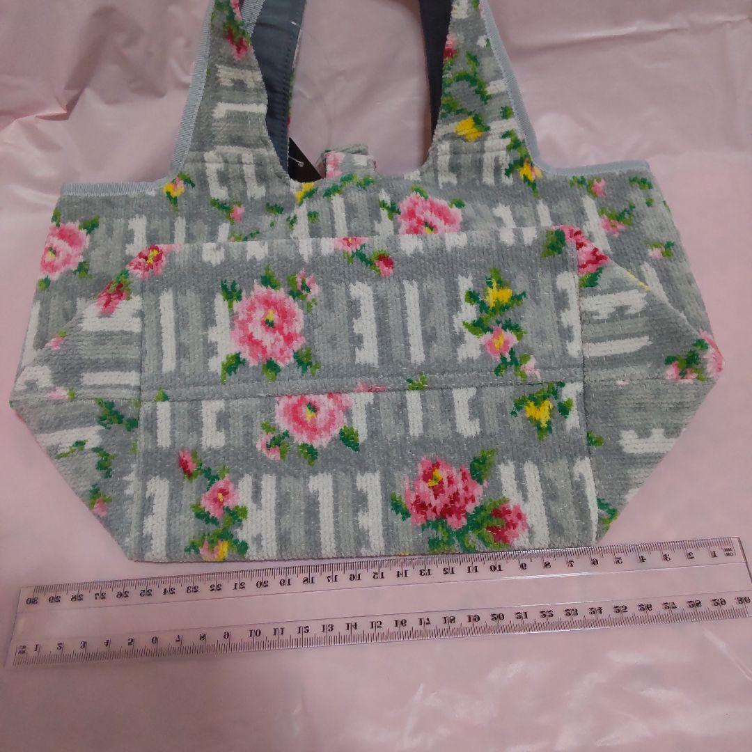 フェイラー トートバッグ 花 グレー 新品未使用 画像6