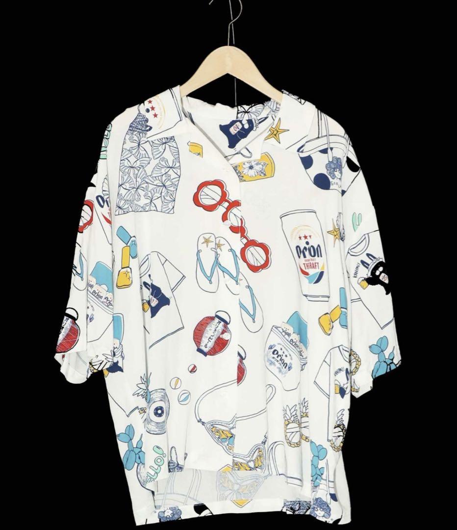 スカラー　scolar 152728：orion×ScoLar リゾート柄シャツ