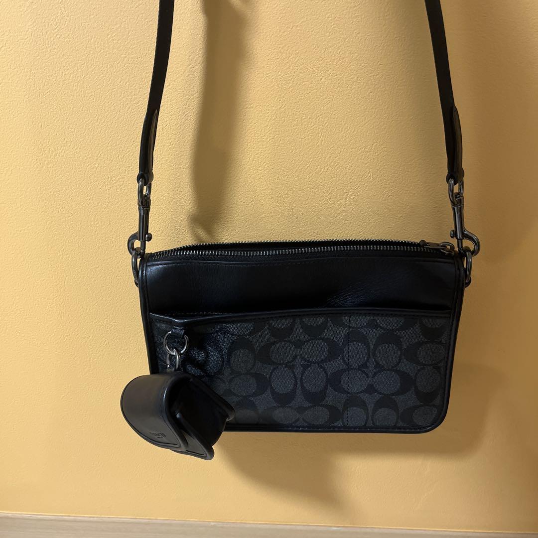 COACH ショルダーバッグ 黒 レザー