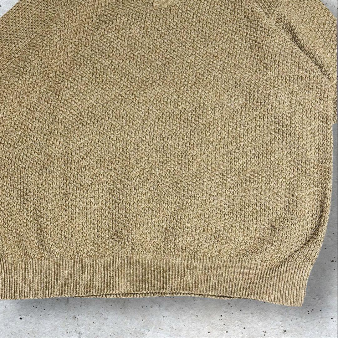 新品タグ付き✨UNITED ARROWS スキッパーニットポロ L リネン