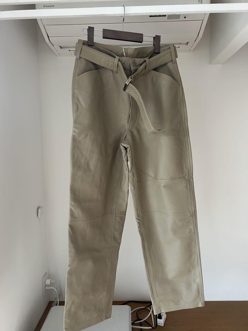 SEEALL シーオール LEATHER PAINTER PANTS