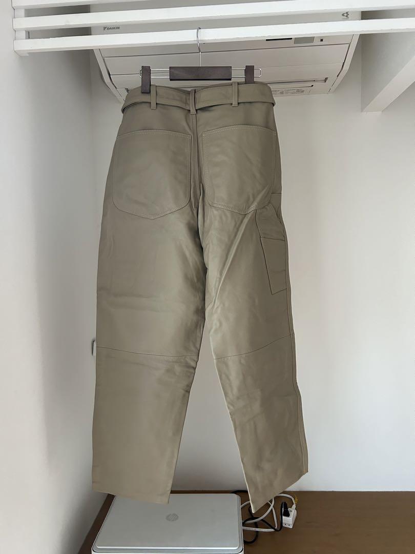 SEEALL シーオール LEATHER PAINTER PANTS
