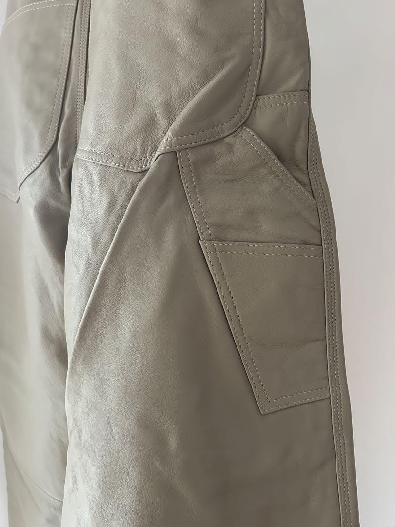 SEEALL シーオール LEATHER PAINTER PANTS