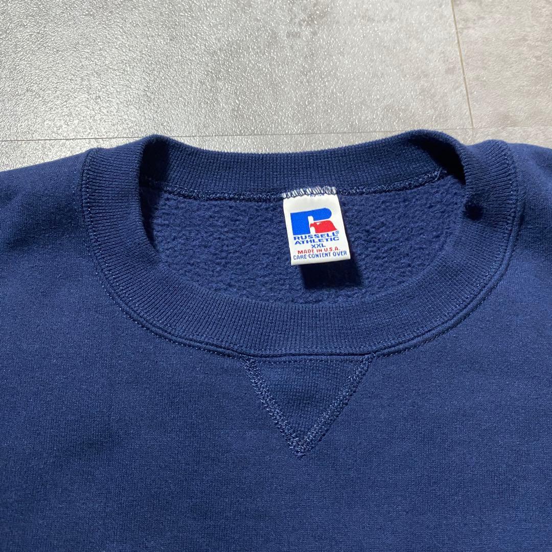 【USA製】ラッセルアスレチック　ブロンコス大学　刺繍カレッジロゴ　スウェット