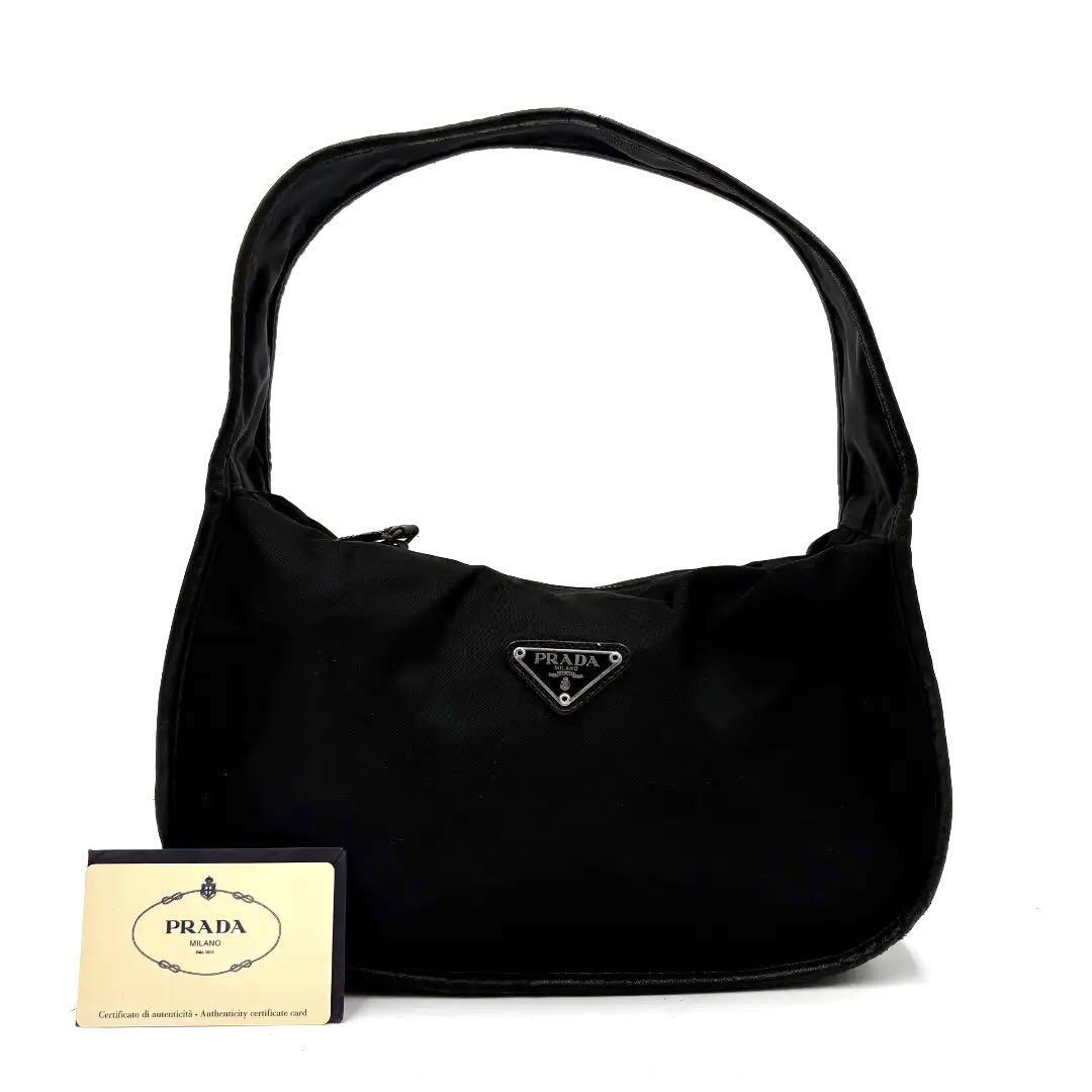 登場! 美品✨PRADA 三角ロゴ クロワッサン アクセサリーポーチ バッグ