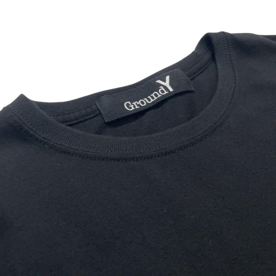 極美品 Ground Y ヨウジヤマモト バックプリントTシャツ ブラック 2