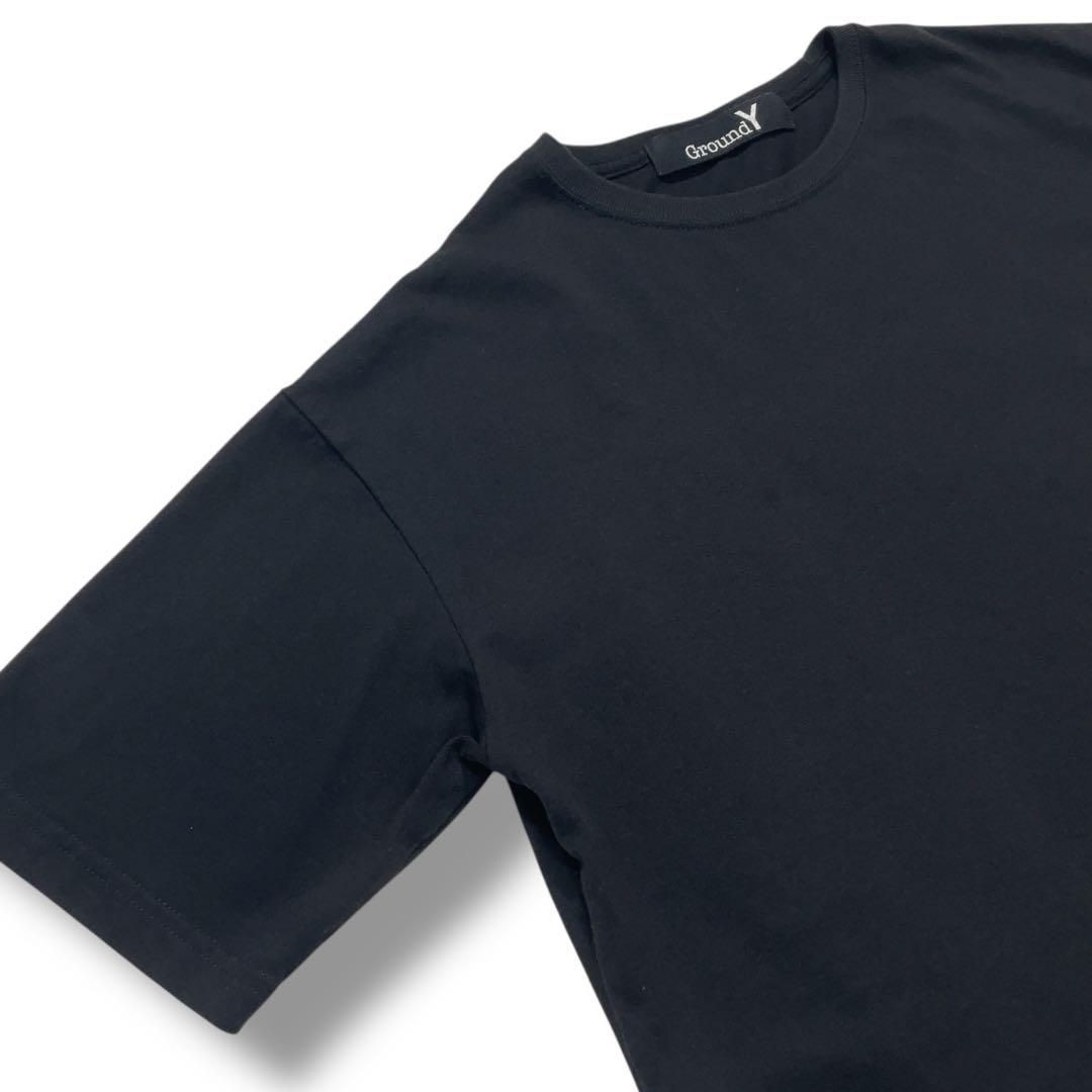 極美品 Ground Y ヨウジヤマモト バックプリントTシャツ ブラック 2