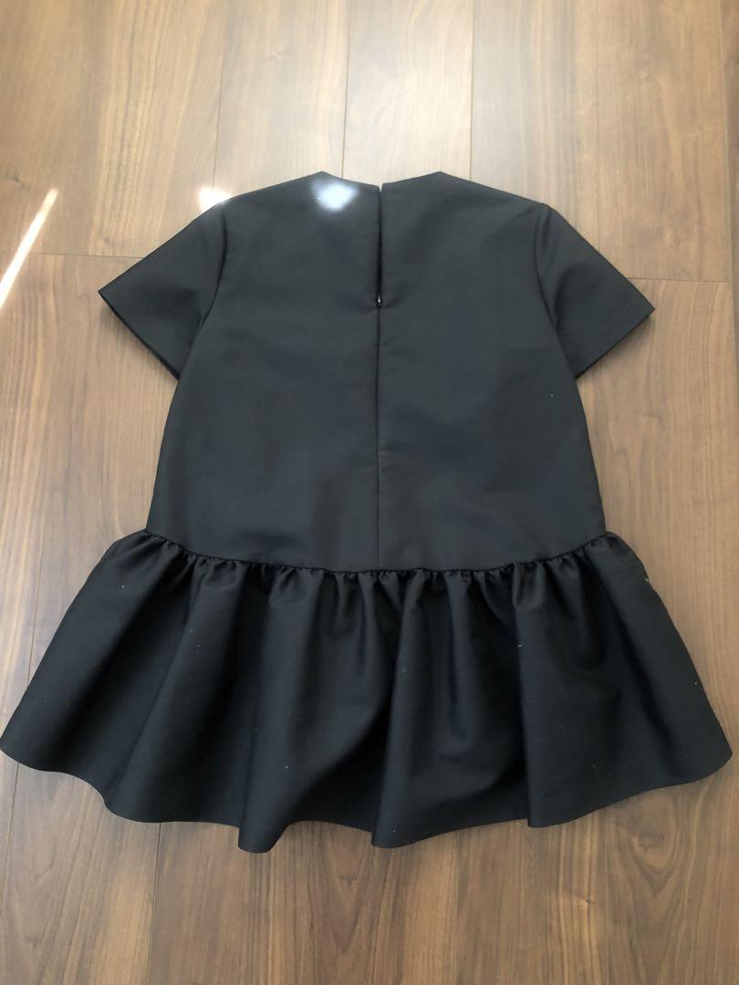 美品】ツルバイマリコオイカワ Patine パール ペプラム 黒 ブラック