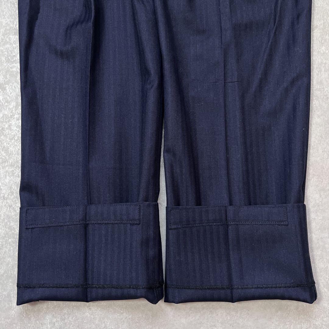 【極美品】スーツカンパニー シャドーストライプスーツ ネイビー