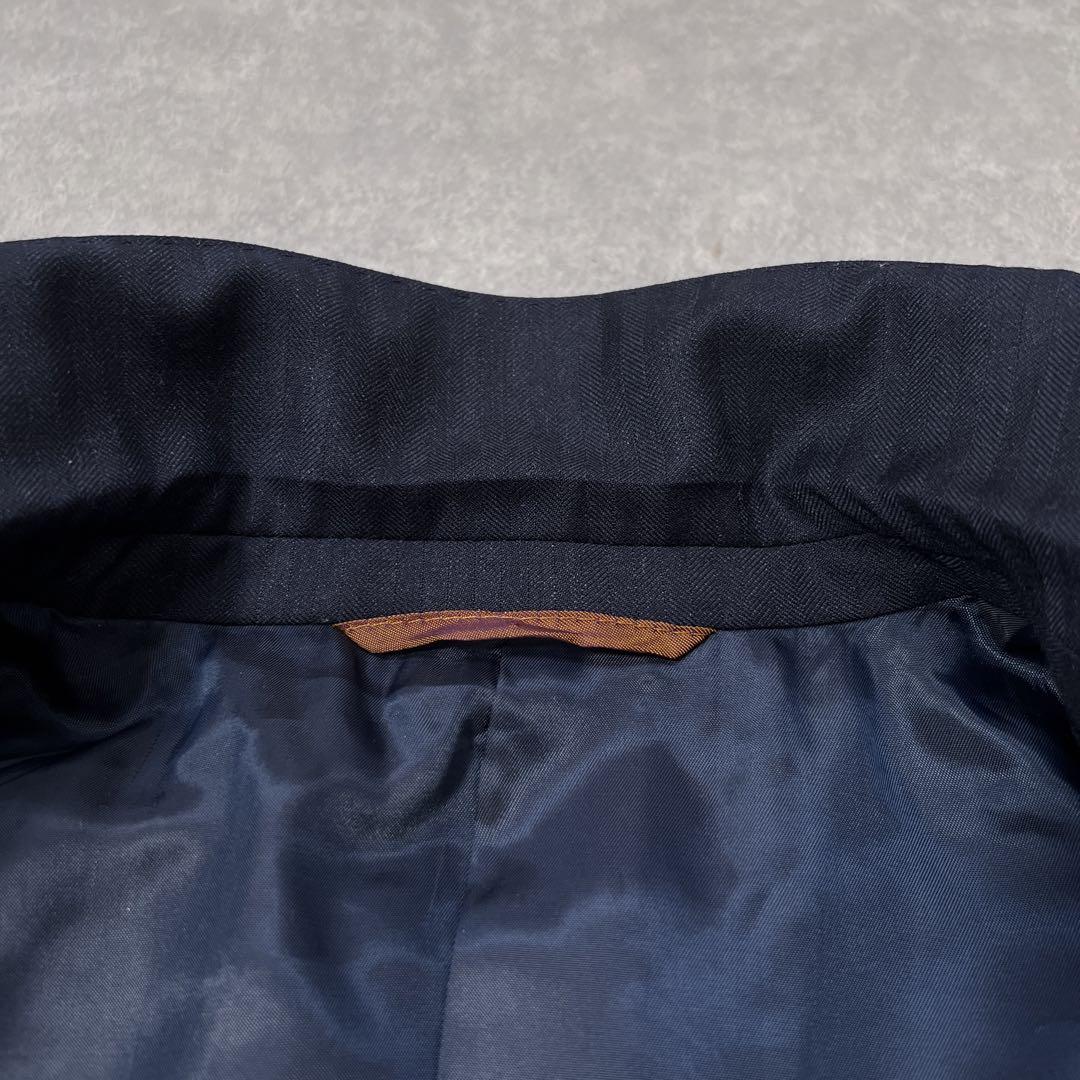 【極美品】スーツカンパニー シャドーストライプスーツ ネイビー